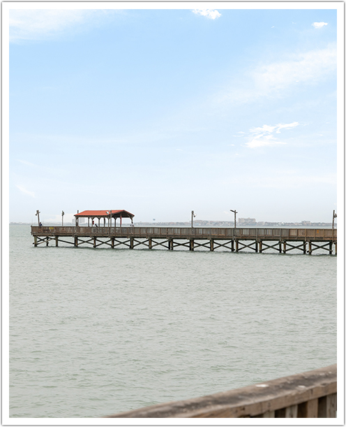 view of a pier over water